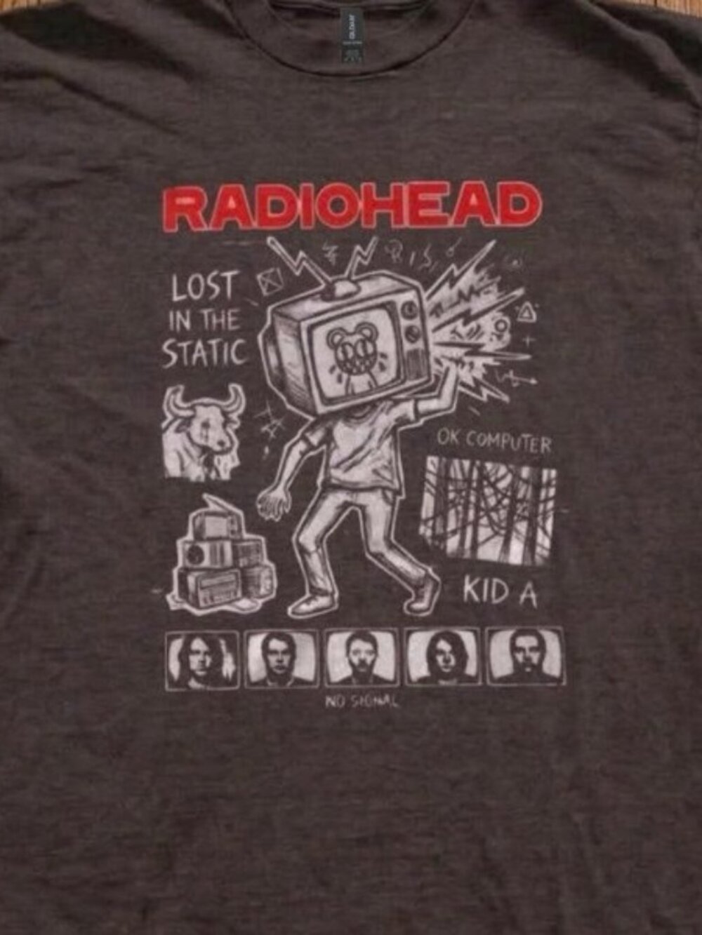 Brown Radiohead T shirt